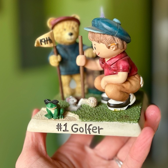 VTG 3D Golfer Golfing Bear Animals & Friend Zingle-Berry Collectible Figurine - Picture 2 of 13